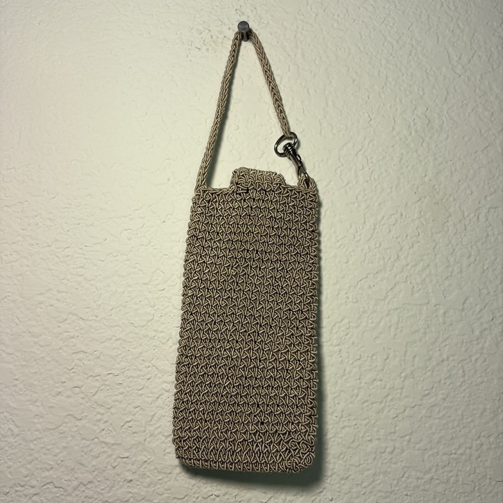 Vintage Woven Tan Clip On Sunglasses Case - Picture 3 of 4